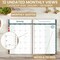 bloom daily planners Undated Soft Cover Planner, 5.5" x 8.25", Poppy Meadow, Blue